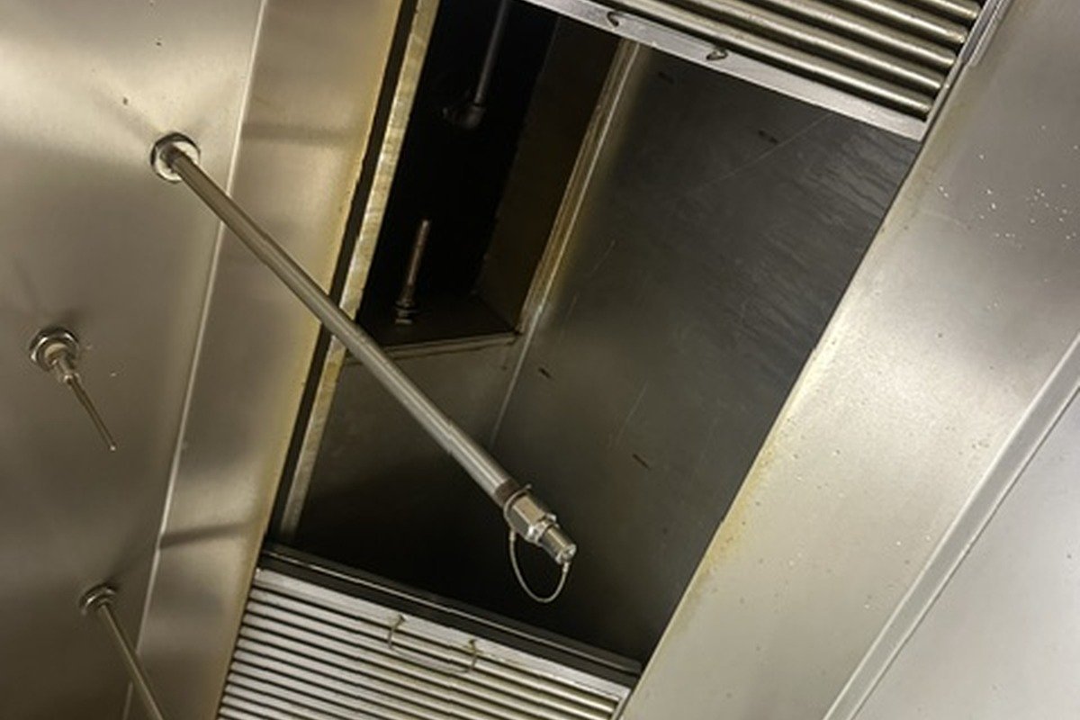 Commercial hood filters and suppression piping
